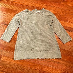 Anthropologie Moth Lacey Wool Sweater Moss Green Size L